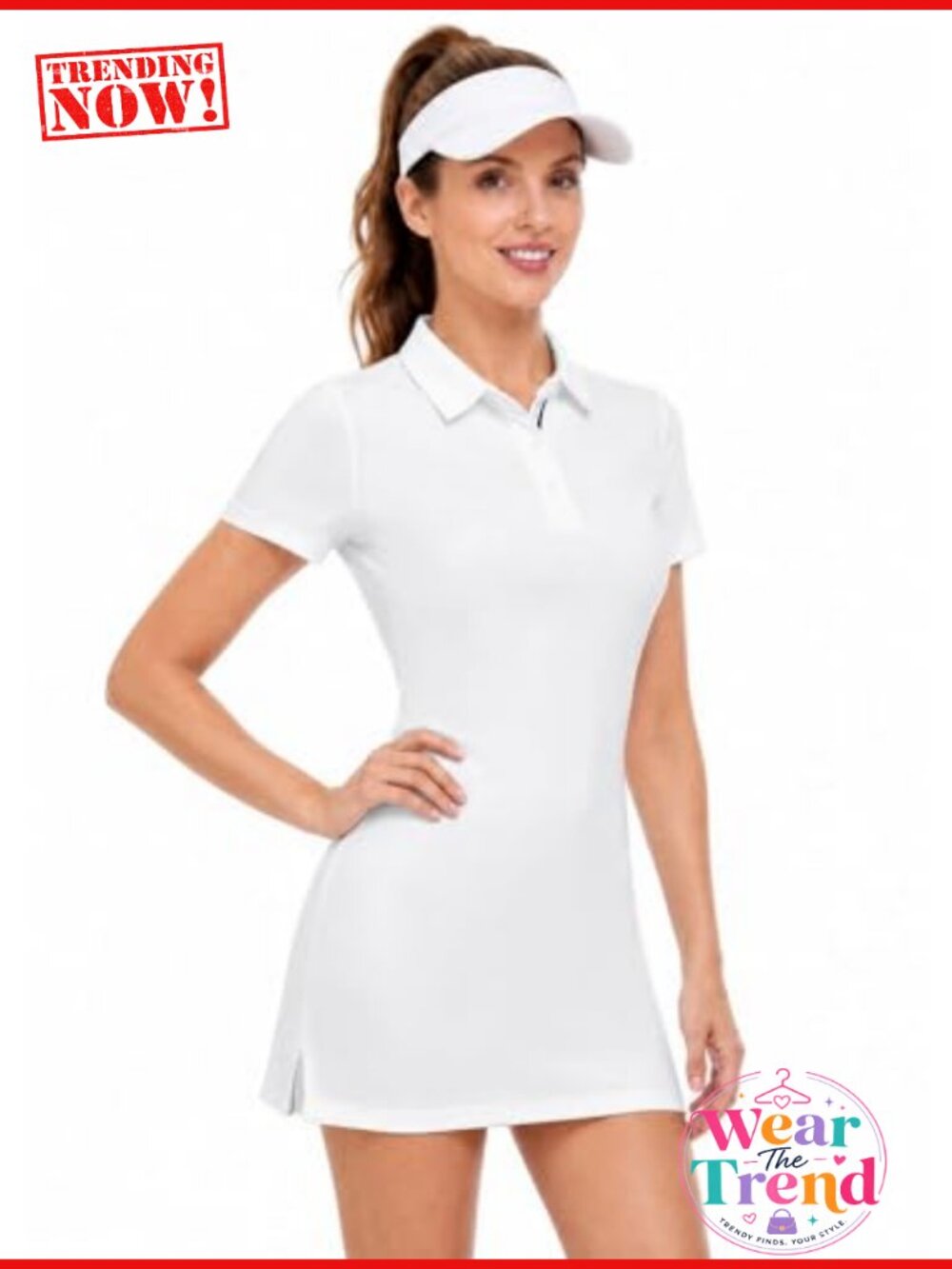 Women's Golf Dress with Shorts & Pockets Moisture Wicking UPF 50+ 4-Way Stretch
